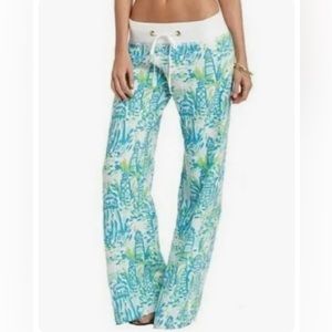 EUC Lilly Pulitzer Linen Beach Pants High Beams Size S